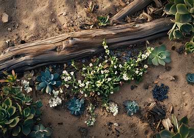 Succulents and Driftwood