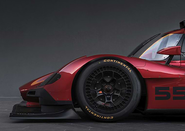 Red Race Car Close-up