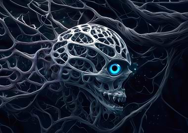 Alien Skull in Fractal Space