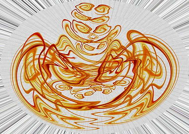 Abstract Orange Swirls FS3