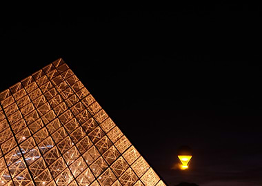 Louvre Pyramid at Olympic Games PARIS 2024