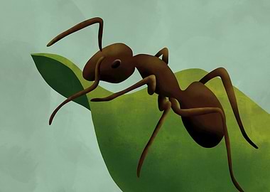 Ant on a Leaf