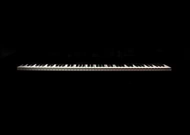 Piano Keys in Darkness