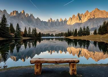 Mountains at Lake Reflection Nature