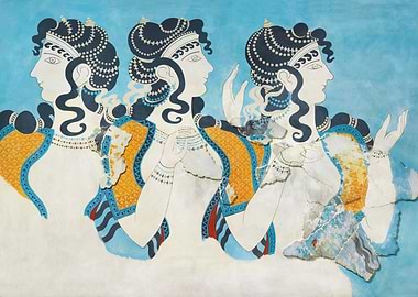 Ladies in Blue Fresco