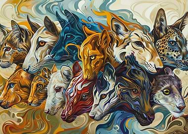 Animal Portraits Abstract