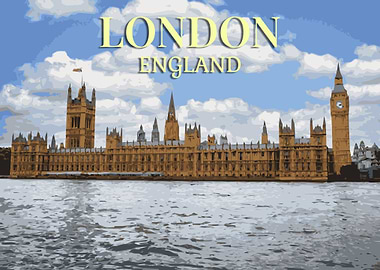 Vintage London Travel Poster