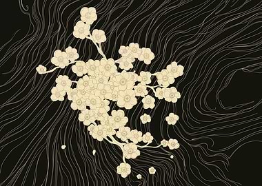 Abstract Cherry Blossom Art