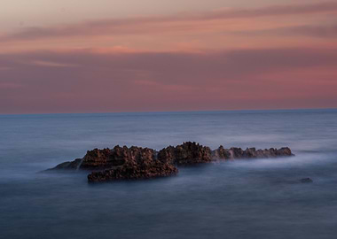 Rocky Outcrop at Sunset