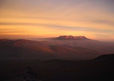 Sunset from a volcano