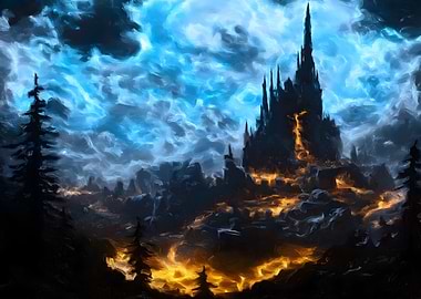 Dark Castle on Fire