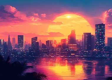 Sunset Cityscape