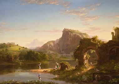 Romantic Landscape with Ruins