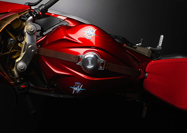 Red MV Agusta Motorcycle