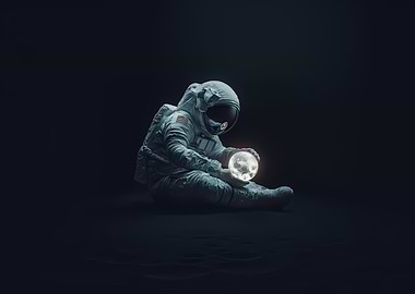 Astronaut Holding Moon