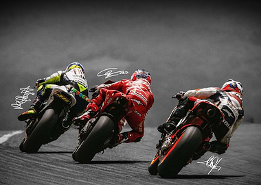 Valentino Rossi vs Casey Stoner vs Daniel Pedrosa