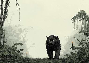Black Panther in Jungle