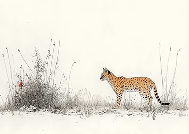 Serval Illustration