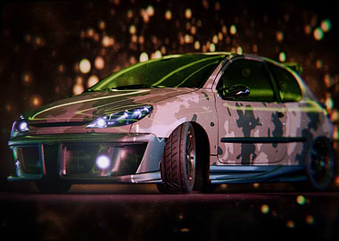 Camouflaged Peugeot 206