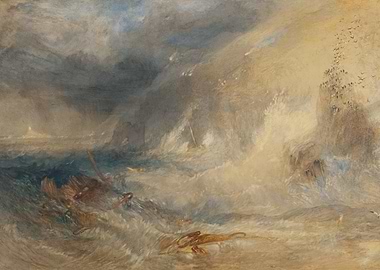 Shipwreck in Stormy Sea