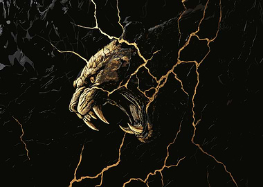 Golden Saber Tooth Cat