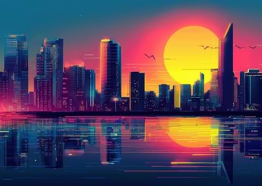 Sunset Cityscape