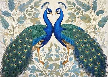 Peacock William Morris Botanical