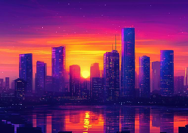 Sunset Cityscape
