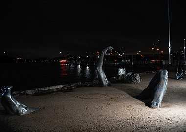 Sculpture on Beach (The Awakening)