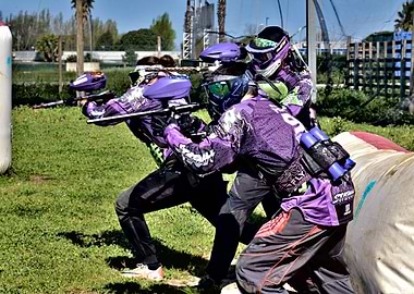 Paintball Team Action