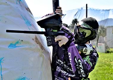 Paintball Player Action