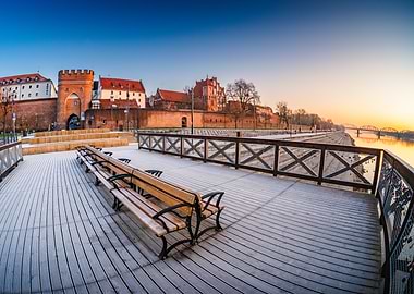 Riverfront Deck with City View