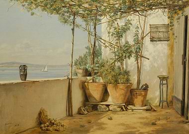 Mediterranean Patio Painting