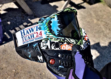 Paintball Mask with Stickers