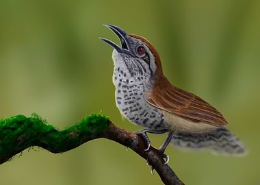 Spot-breasted wren on Branch