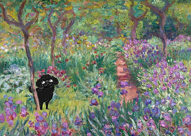 Poodle The Artist 's Garden Claude Monet