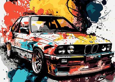 BMW E30 Art Print