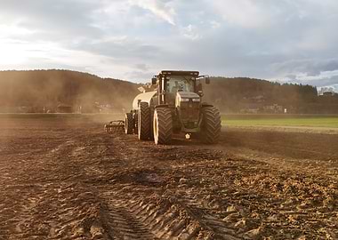 John Deere Tractor in Field