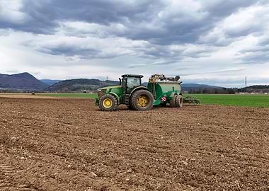 John Deere Tractor in Field