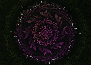 Purple Mandala Art
