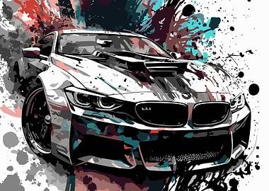 BMW Sports Car Art