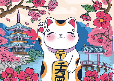 Kawaii Maneki-Neko in Japan