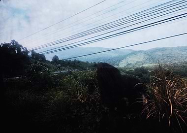Mountain View Through Wires