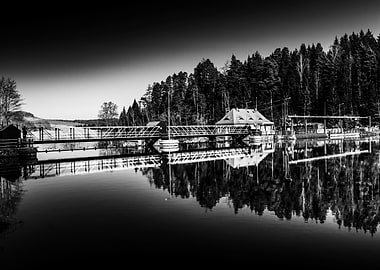 Dam and River Reflection