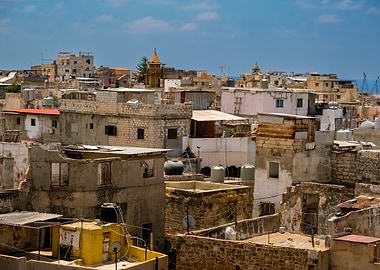 Rooftop View of Cityscape