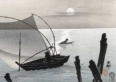 Fishing Boats at Dusk