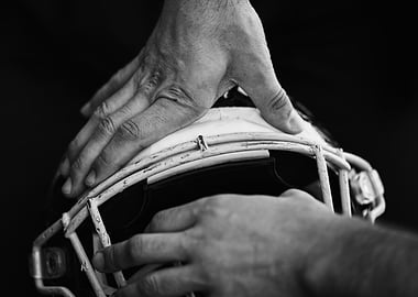 Football Helmet Close-up