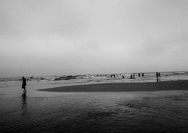 Solitary Figure on a Beach