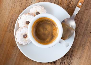 Espresso and Canestrelli Cookies