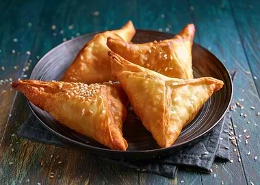 Crispy Sesame Samosas